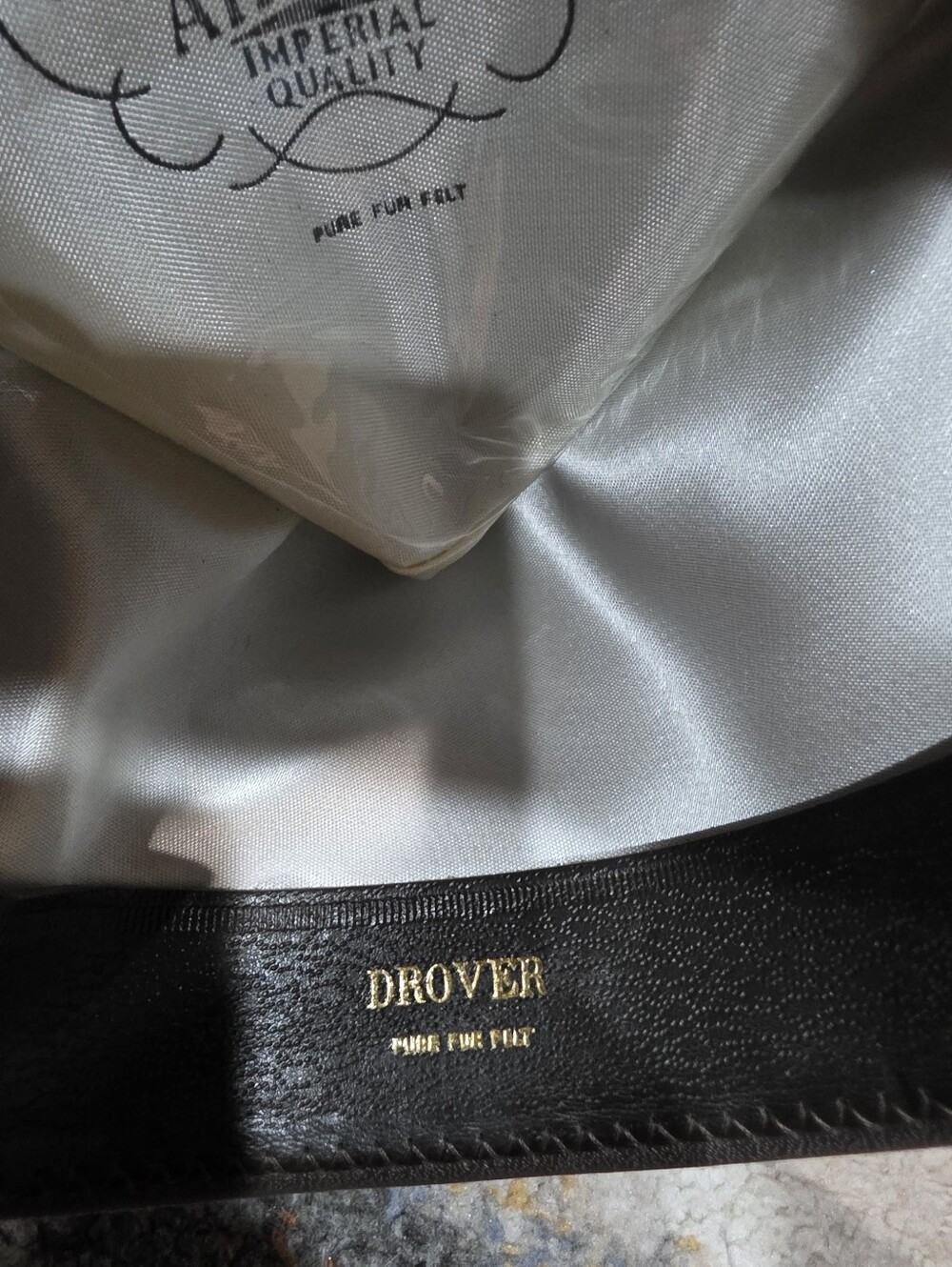 Vintage Akubra The Drover Pure Fur Felt Outback Hat Size 59 (US 7 3/8) Brown - Picture 10 of 10